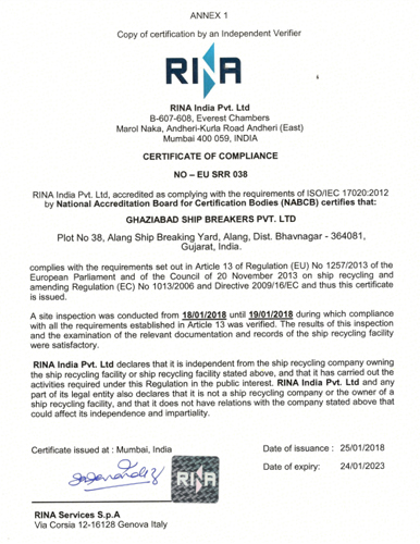 certificate-of-compilance-rina