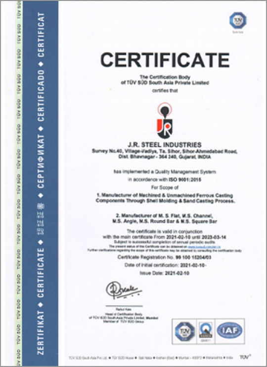 jr-steel-industries-tuv-certificate